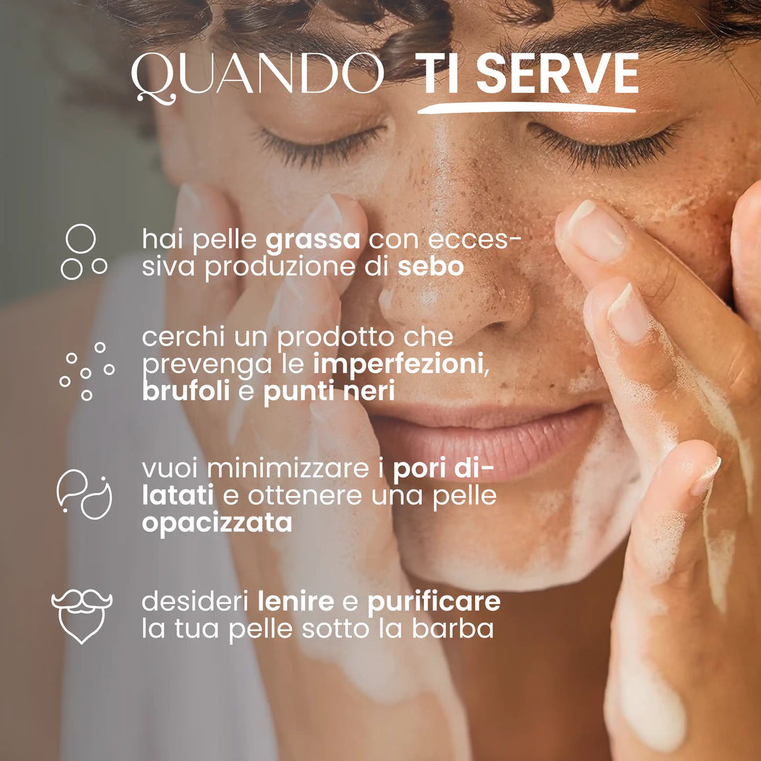 Detergente Mousse Viso Detox (per pelle grassa) - Senso Naturale