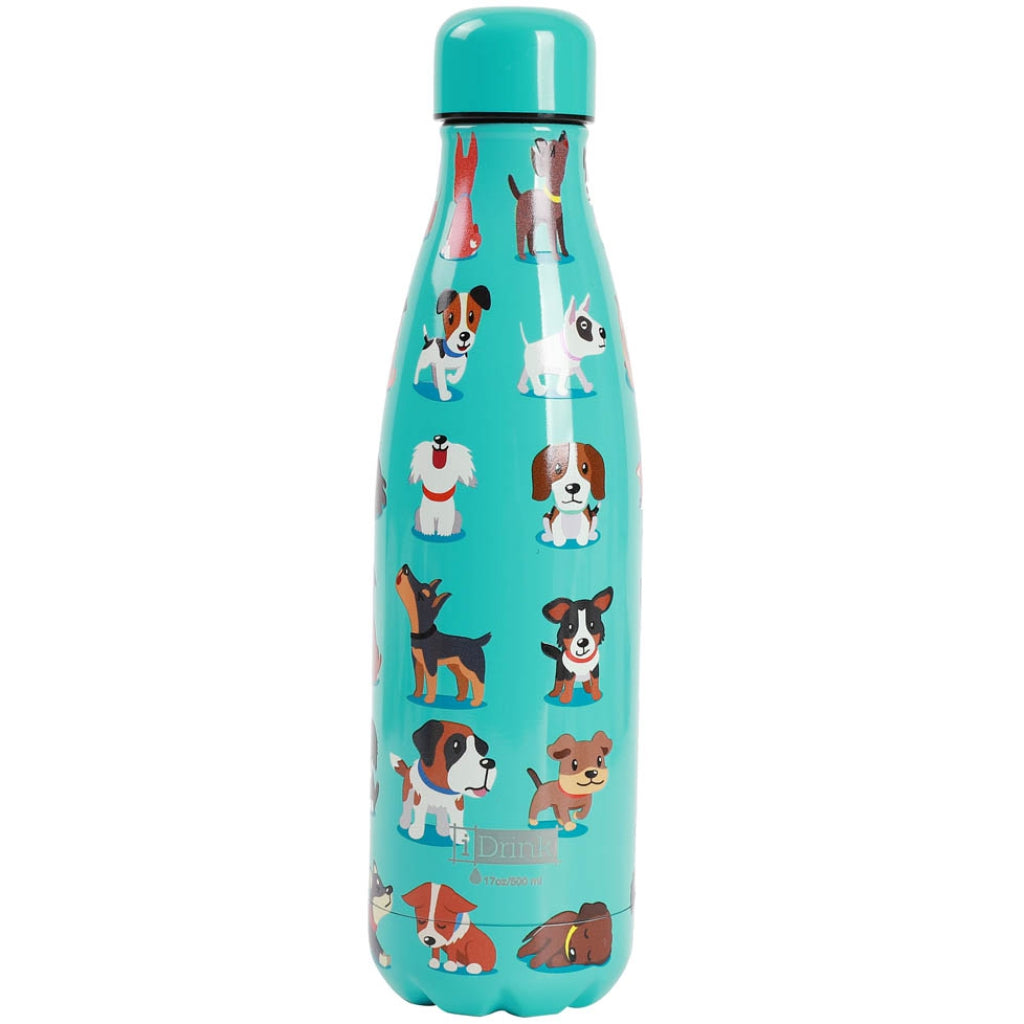 bottiglia termica in fantasia cani 500ml piccoli passi green shop