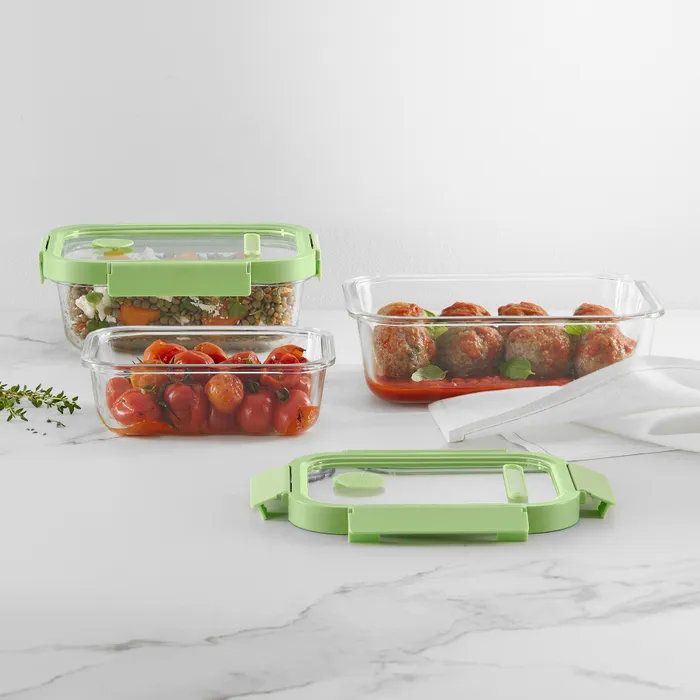 lekue contenitori per alimenti in vetro borosilicato ermetico